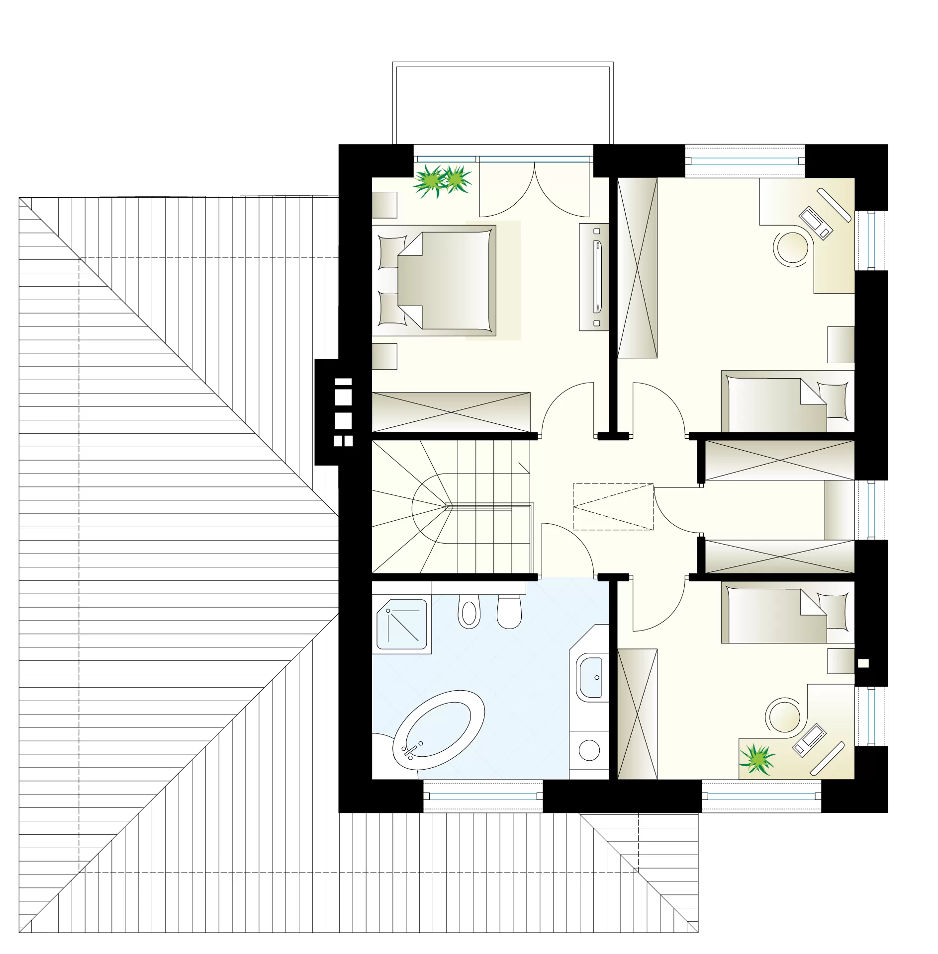 Projekt domu Kasjopea II dach 25